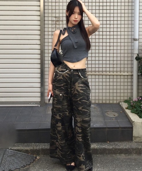 Judin（ジュディン）の「One shoulder sleeveless tops【JD】（その他トップス・レディース・グレー/ブルー・FREE）」の4枚目の写真