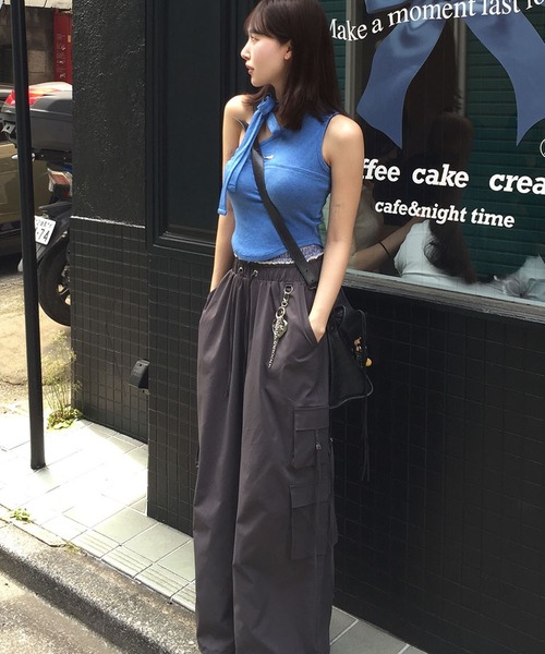 Judin（ジュディン）の「One shoulder sleeveless tops【JD】（その他トップス・レディース・グレー/ブルー・FREE）」の8枚目の写真