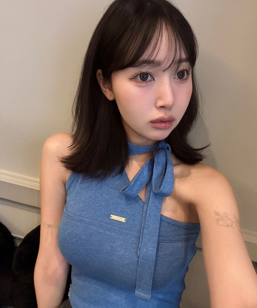 Judin（ジュディン）の「One shoulder sleeveless tops【JD】（その他トップス・レディース・グレー/ブルー・FREE）」の7枚目の写真