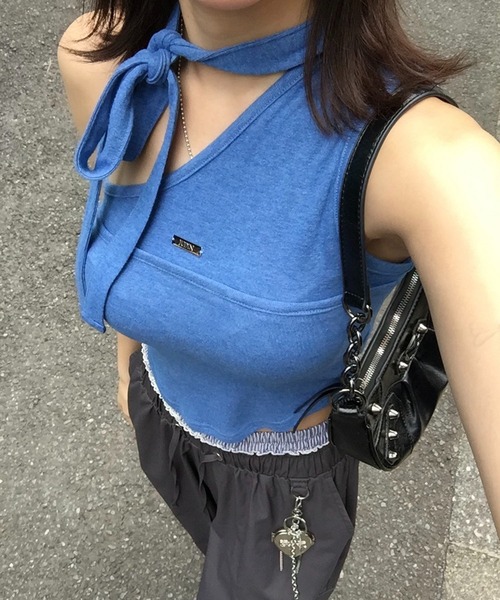 Judin（ジュディン）の「One shoulder sleeveless tops【JD】（その他トップス・レディース・グレー/ブルー・FREE）」の10枚目の写真