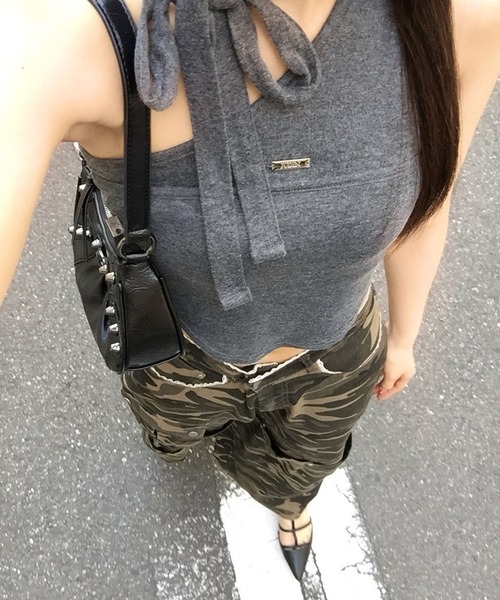 Judin（ジュディン）の「One shoulder sleeveless tops【JD】（その他トップス・レディース・グレー/ブルー・FREE）」の5枚目の写真