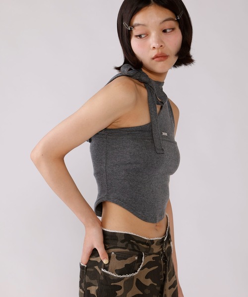 Judin（ジュディン）の「One shoulder sleeveless tops【JD】（その他トップス・レディース・グレー/ブルー・FREE）」の15枚目の写真