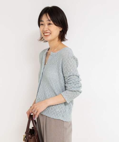 NOLLEY’S（ノーリーズ）の「2WAYレースカーディガン（カーディガン/ボレロ・レディース・ブラック/サックスブルー/キナリ・38）」の11枚目の写真