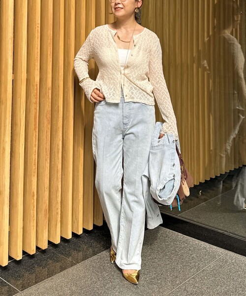 ノーリーズのアイボリー レースカーディガン 38 セール】2WAYレースカーディガン（カーディガン/ボレロ）｜NOLLEY'S