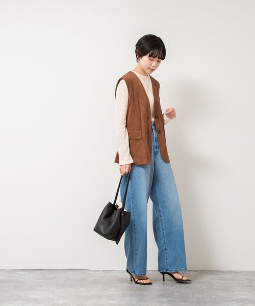 NOLLEY’S（ノーリーズ）の「2WAYレースカーディガン（カーディガン/ボレロ・レディース・ブラック/サックスブルー/キナリ・38）」の16枚目の写真