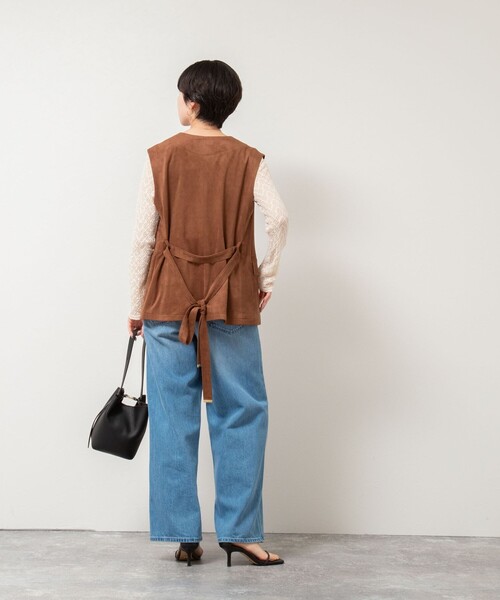 NOLLEY’S（ノーリーズ）の「2WAYレースカーディガン（カーディガン/ボレロ・レディース・ブラック/サックスブルー/キナリ・38）」の18枚目の写真