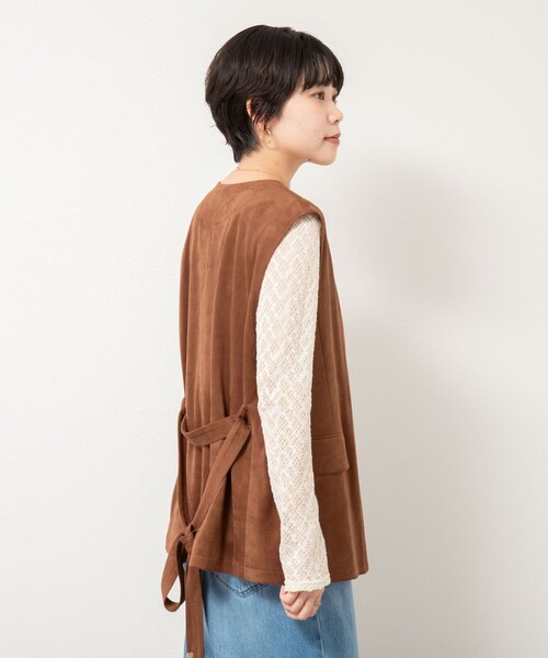 NOLLEY’S（ノーリーズ）の「2WAYレースカーディガン（カーディガン/ボレロ・レディース・ブラック/サックスブルー/キナリ・38）」の20枚目の写真