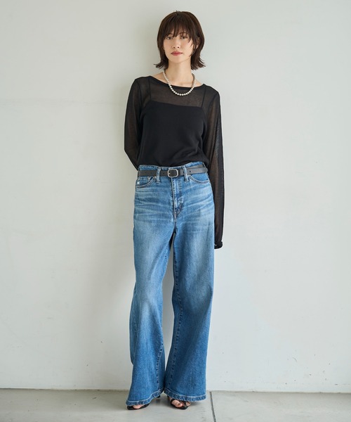 meilmada(メイルマダ)の「シアーニットプルオーバー(ニット/セーター・レディース・ブルー/ブラック/ライトベージュ/ライトブラウン/チャコールグレー・FREE)」の16枚目の写真