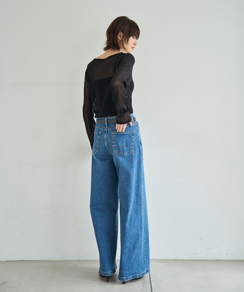 meilmada(メイルマダ)の「シアーニットプルオーバー(ニット/セーター・レディース・ブルー/ブラック/ライトベージュ/ライトブラウン/チャコールグレー・FREE)」の18枚目の写真