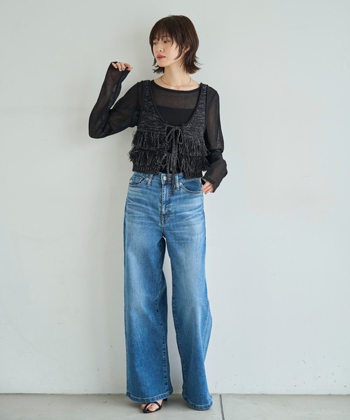 meilmada(メイルマダ)の「シアーニットプルオーバー(ニット/セーター・レディース・ブルー/ブラック/ライトベージュ/ライトブラウン/チャコールグレー・FREE)」の22枚目の写真