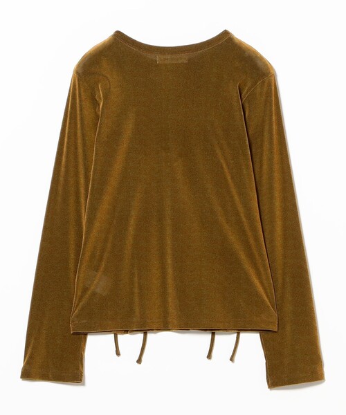 Ray BEAMS(レイビームス)の「フロッキー レースアップ トップス(Tシャツ/カットソー・レディース・ブラウン/ブルー・ONE SIZE)」の11枚目の写真