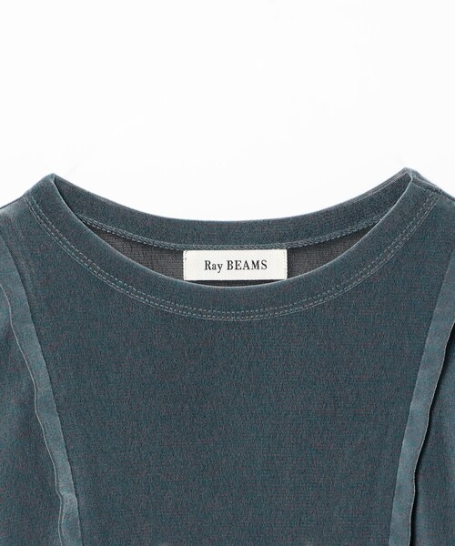 Ray BEAMS(レイビームス)の「フロッキー レースアップ トップス(Tシャツ/カットソー・レディース・ブラウン/ブルー・ONE SIZE)」の14枚目の写真