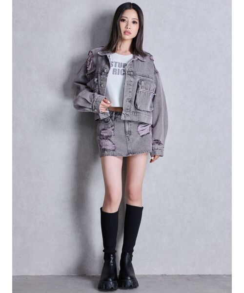 GYDA（ジェイダ）の「ニットドッキングボリュームソールブーツ（ブーツ・レディース・ブラック・SMALL/MEDIUM/LARGE）」の16枚目の写真