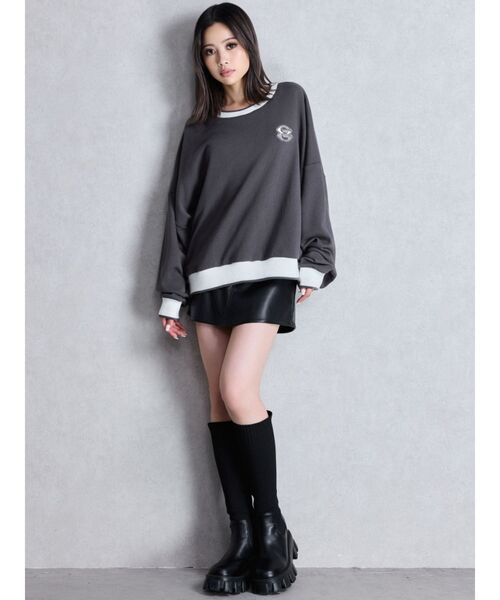 GYDA（ジェイダ）の「ニットドッキングボリュームソールブーツ（ブーツ・レディース・ブラック・SMALL/MEDIUM/LARGE）」の2枚目の写真