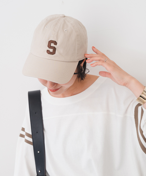 Spick & Span(スピックアンドスパン)の「GOOD ROCK SPEED / グッドロックスピード 別注lettered CAP2(キャップ・レディース・ベージュ/ボルドー・FREE)」の21枚目の写真