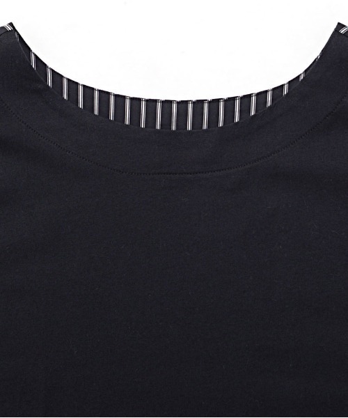 SILVER BULLET(シルバーバレット)の「『CavariA/キャバリア』ストライプ切替半袖Tシャツ(Tシャツ/カットソー・メンズ・ブルー/ブラック・L/M)」の13枚目の写真