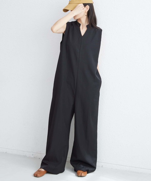 MAISON DE THERESE(メゾン ド テレーズ)の「バックジップVネックルーズシルエットオールインワン(つなぎ/オールインワン・レディース・ブラック・FREE)」の9枚目の写真
