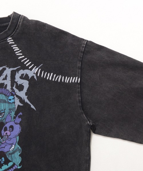 TRAVAS TOKYO/トラバス トーキョー』ステッチ入りイラストプリントL/S