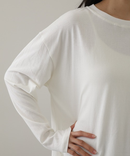 Lace Ladies(レースレディース)の「クルーネック ラウンドヘム 長袖 カット プルオーバー(Tシャツ/カットソー・レディース・ホワイト/ブラック・M/XL)」の16枚目の写真