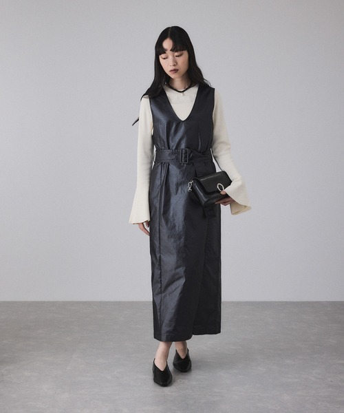 ADAM ET ROPE'（アダムエロペ）の「ボリュームカフスプルオーバー（ニット/セーター・レディース・オフホワイト/ダークブラウン/ミント・FREE）」の8枚目の写真