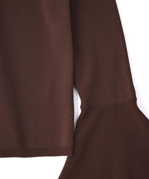 ADAM ET ROPE'（アダムエロペ）の「ボリュームカフスプルオーバー（ニット/セーター・レディース・オフホワイト/ダークブラウン/ミント・FREE）」の21枚目の写真