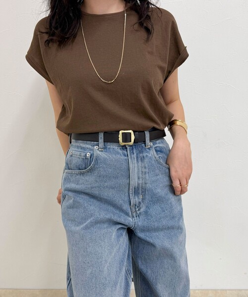 fredy emue(フレディエミュ)の「【atelier brugge/アトリエブルージュ】ウェーブバックルフリーアジャストベルト(ベルト・レディース・ブラウン/ブラック・FREE)」の7枚目の写真