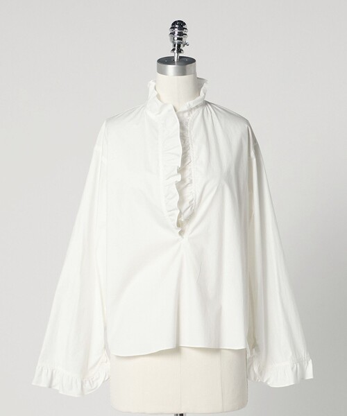 LOEFF＞フリル スキッパー シャツ（シャツ/ブラウス）｜LOEFF（ロエフ
