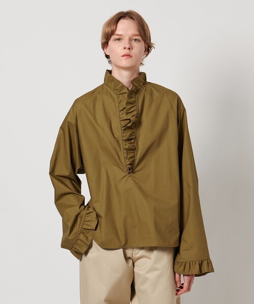 LOEFF＞フリル スキッパー シャツ（シャツ/ブラウス）｜LOEFF（ロエフ