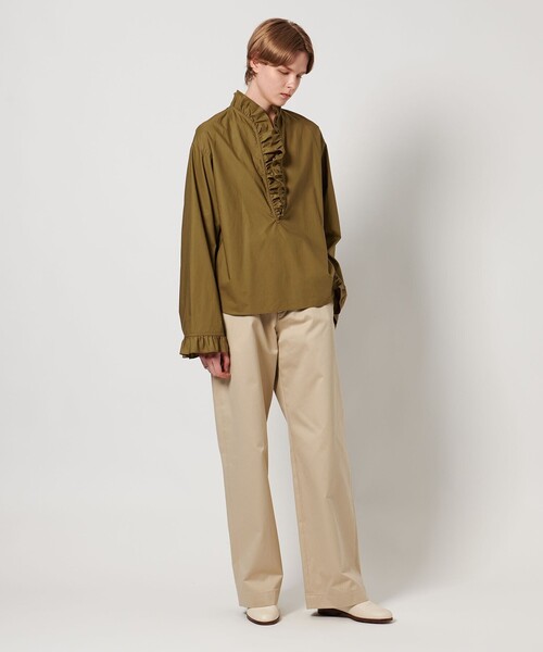 ★ロエフ LOEFF トロピカルウール スキッパー ノースリーブ ブラウス★ LOEFF＞トロピカルウール スキッパー ノースリーブ ブラウス