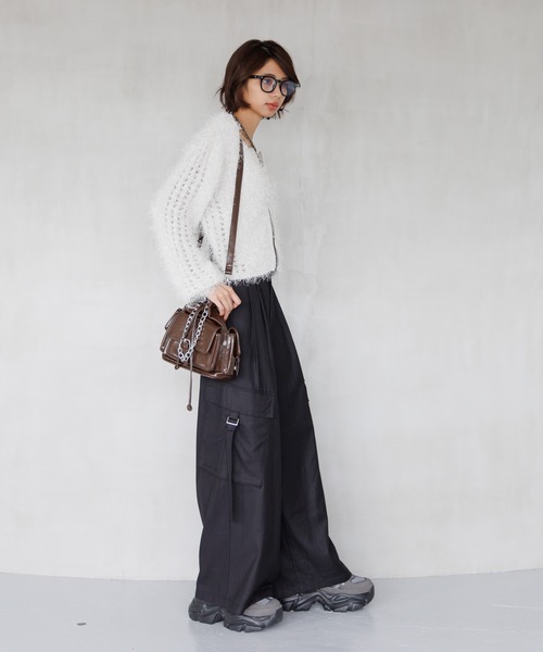 PAGEBOY(ページボーイ)の「ダンスヤーン2WAYカーディガン【前後2WAY着用】(カーディガン/ボレロ・レディース・ブラック/ブルー/オフホワイト/ピンク系その他・FREE)」の6枚目の写真