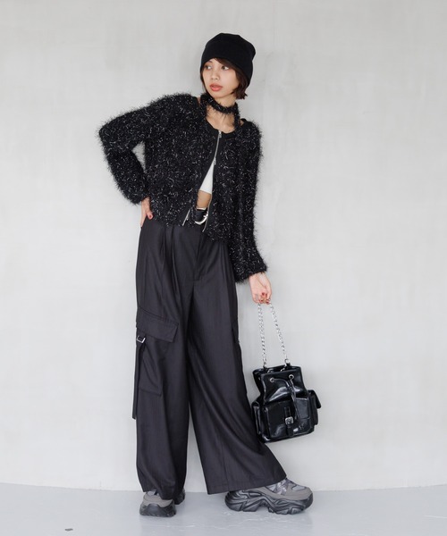 PAGEBOY(ページボーイ)の「ダンスヤーン2WAYカーディガン【前後2WAY着用】(カーディガン/ボレロ・レディース・ブラック/ブルー/オフホワイト/ピンク系その他・FREE)」の14枚目の写真