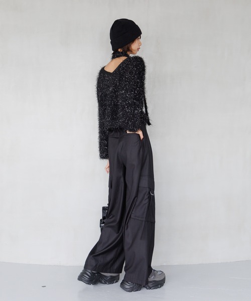 PAGEBOY(ページボーイ)の「ダンスヤーン2WAYカーディガン【前後2WAY着用】(カーディガン/ボレロ・レディース・ブラック/ブルー/オフホワイト/ピンク系その他・FREE)」の16枚目の写真