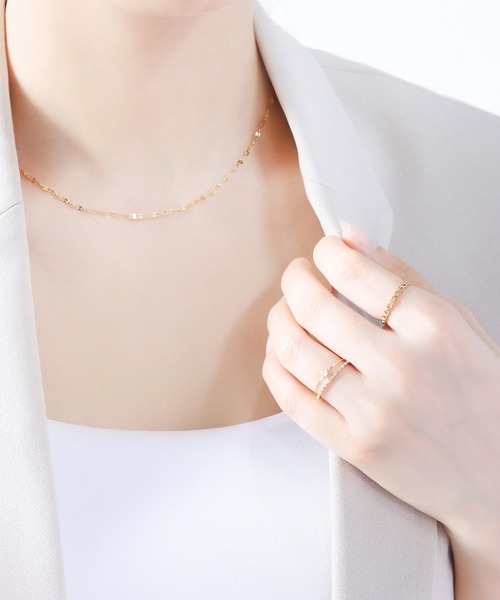 ESTELLE（エステール）の「6月誕生石 K10 イエローゴールド ムーンストーン リング（指輪） ESTELLE/エステール WEB限定（リング・レディース・イエローゴールド・11号/9号）」の5枚目の写真