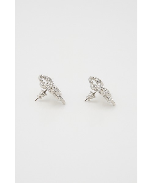 SLY（スライ）の「BIJOU RIBBON P/EARRING ビジュー リボンピアス（ピアス（両耳用）・レディース・ピンク/クリア・FREE）」の8枚目の写真