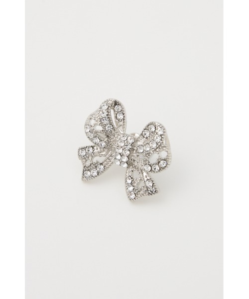 SLY（スライ）の「BIJOU RIBBON P/EARRING ビジュー リボンピアス（ピアス（両耳用）・レディース・ピンク/クリア・FREE）」の10枚目の写真