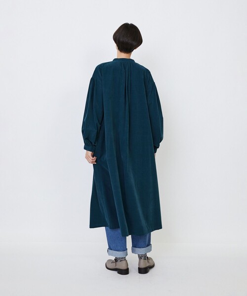 LOISIR（ロワズィール）の「【MTサイズ有り】コットン細コールスモックワンピース（ワンピース・レディース・ブラウン/グリーン/キナリ・M/MT）」の22枚目の写真