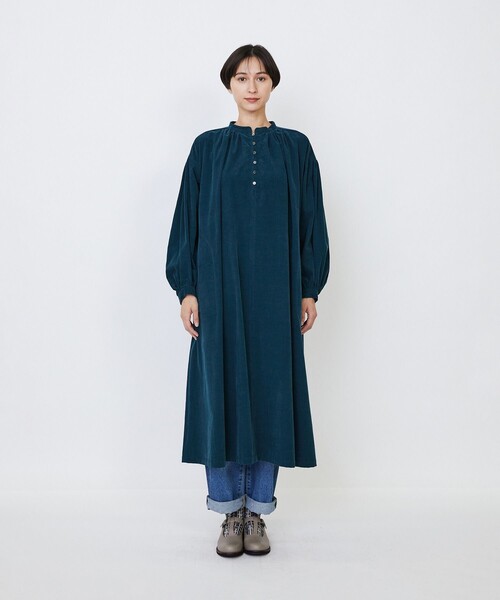 LOISIR（ロワズィール）の「【MTサイズ有り】コットン細コールスモックワンピース（ワンピース・レディース・ブラウン/グリーン/キナリ・M/MT）」の21枚目の写真