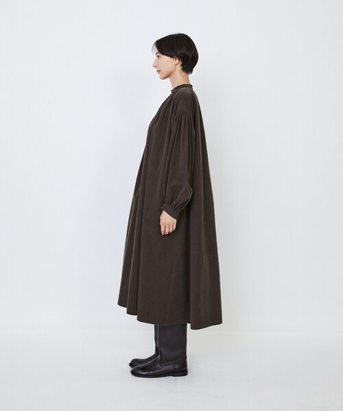 LOISIR（ロワズィール）の「【MTサイズ有り】コットン細コールスモックワンピース（ワンピース・レディース・ブラウン/グリーン/キナリ・M/MT）」の11枚目の写真