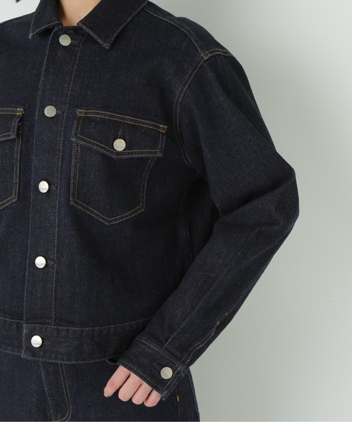 Healthy denim（ヘルシーデニム）の「◆【Healthy Denimコラボ】デニムジャケット（デニムジャケット・レディース・ネイビー・MEDIUM）」の7枚目の写真