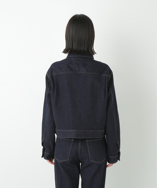 Healthy denim（ヘルシーデニム）の「◆【Healthy Denimコラボ】デニムジャケット（デニムジャケット・レディース・ネイビー・MEDIUM）」の2枚目の写真