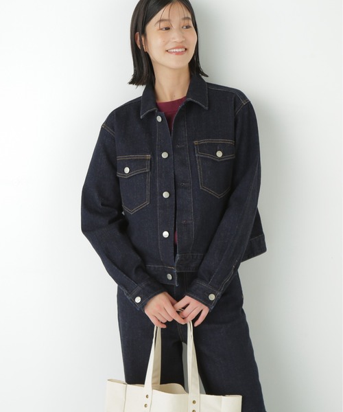 Healthy denim（ヘルシーデニム）の「◆【Healthy Denimコラボ】デニムジャケット（デニムジャケット・レディース・ネイビー・MEDIUM）」の5枚目の写真