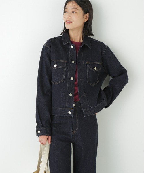 Healthy denim（ヘルシーデニム）の「◆【Healthy Denimコラボ】デニムジャケット（デニムジャケット・レディース・ネイビー・MEDIUM）」の6枚目の写真