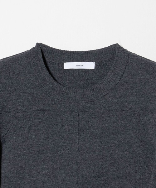 ASTRAET（アストラット）の「＜ASTRAET＞16G ボリュームショルダー クルーネックニット（ニット/セーター・レディース・グレー系/ブラック・FREE）」の14枚目の写真
