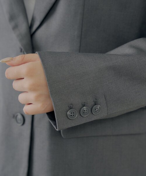 ドライタッチショルダージャケット TAKA-Q ジャケット テーラードジャケット 「表地ストレッチ