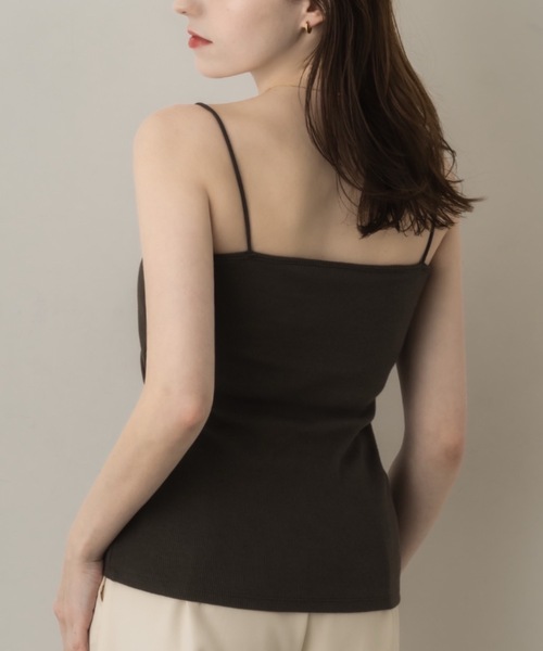muku(ムク)の「SPAGHETTI CAMISOLE/in bra(キャミソール・レディース・ホワイト/ブラウン/ブラック・FREE)」の3枚目の写真