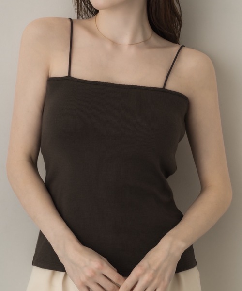 muku(ムク)の「SPAGHETTI CAMISOLE/in bra(キャミソール・レディース・ホワイト/ブラウン/ブラック・FREE)」の16枚目の写真