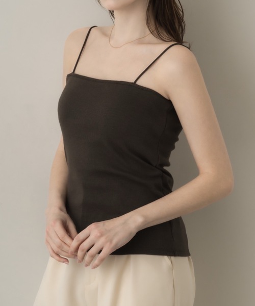 muku(ムク)の「SPAGHETTI CAMISOLE/in bra(キャミソール・レディース・ホワイト/ブラウン/ブラック・FREE)」の17枚目の写真