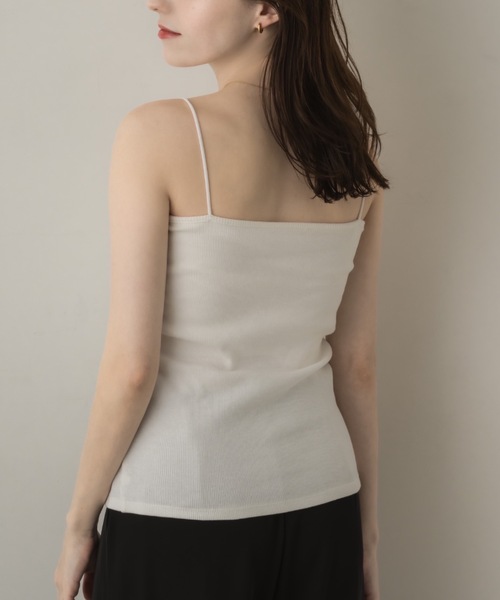 muku(ムク)の「SPAGHETTI CAMISOLE/in bra(キャミソール・レディース・ホワイト/ブラウン/ブラック・FREE)」の6枚目の写真