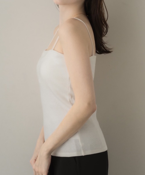 muku(ムク)の「SPAGHETTI CAMISOLE/in bra(キャミソール・レディース・ホワイト/ブラウン/ブラック・FREE)」の11枚目の写真