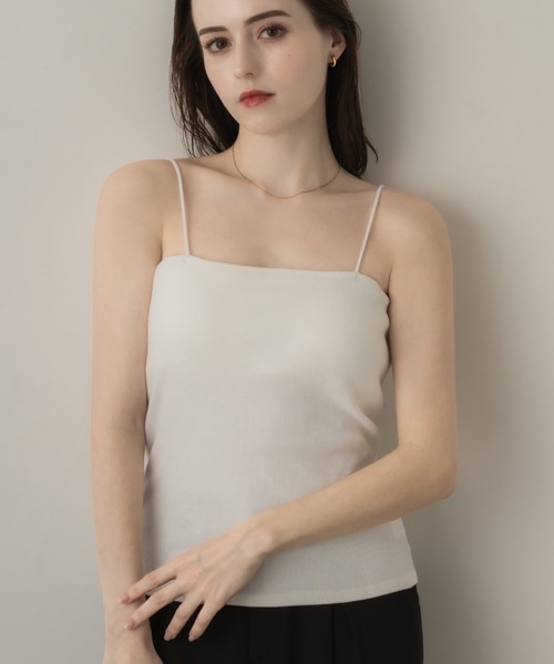 muku(ムク)の「SPAGHETTI CAMISOLE/in bra(キャミソール・レディース・ホワイト/ブラウン/ブラック・FREE)」の7枚目の写真